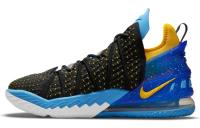 Nike Lebron 18 EP 'Minneapolis Лейкерс' MID Топ Мужские Баскетбольные Кроссовки для Игры Черные Синие Желтые