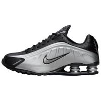 Nike Shox R4 Классический и Универсальный Беговые Кроссовки Унисекс Серебряный