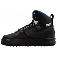 Nike Lunar force 1 Duckboot Амортизация Износостойкие Высокие Кроссовки для скейтбординга Унисекс Черные