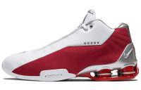 Nike Shox BB4 Series Varsity Красный Нескользящий Легкий MID Топ Баскетбольные кроссовки для игры Мужской Красно-белый