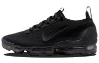 Nike VaporMax Flyknit Сетка Текстиль Низкие Повседневные Беговые Кроссовки Женские Черные