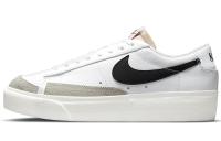 Nike Blazer Платформа Низкие Кроссовки для скейтбординга Женские Черно-белые