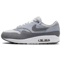 Nike Air Max 1 Устойчивые к истиранию Дышащие Низкие Повседневные Беговые Кроссовки Унисекс Серебристо-Серый