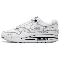 Nike Air Max 1 Кожа Низкие Кроссовки для Бега Унисекс Белые
