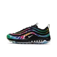 Nike Air Max 97 Текстиль Синтетическая кожа Удобная низкая обувь для гольфа унисекс черно-зеленая