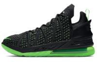 Nike Lebron 18 Low Топ Баскетбольные кроссовки для игры Мужской Черный Зеленый Белый Азиатская версия