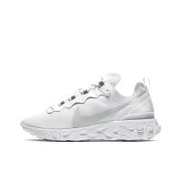 Nike React Element 55 Амортизация Противоскользящие Низкие Кроссовки для Бега на Дистанцию Мужские Чисто Белые