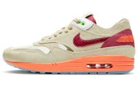 CLOT X Nike Air Max 1 Устойчивые к истиранию низкие повседневные беговые кроссовки унисекс коричнево-красные