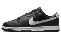 Nike Dunk кожа низкий топ скейтборд обувь мужская черная