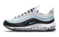 Nike Air Max 97 Текстиль Синтетическая кожа Низкие кроссовки для бега на длинные дистанции Женские Белые Черные Зеленые