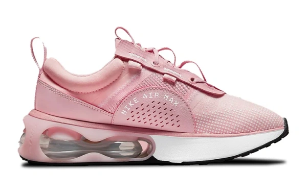 Nike Air Max 2021 Сетка Амортизация Износостойкие Низкие Кроссовки для Беговых Занятий Детские Розовые Вишневые