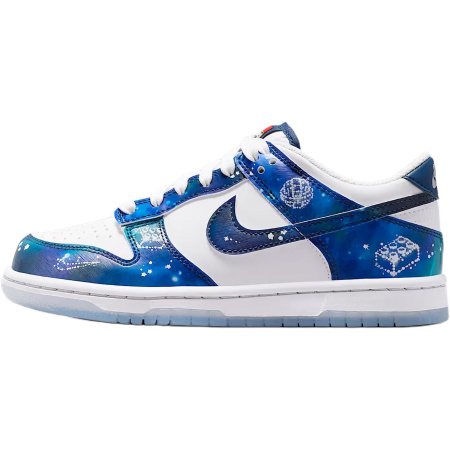 LEGO X Nike Dunk противоскользящие устойчивые к истиранию низкие кеды для детей для скейтбординга белый ЯРКИЙ СИНИЙ