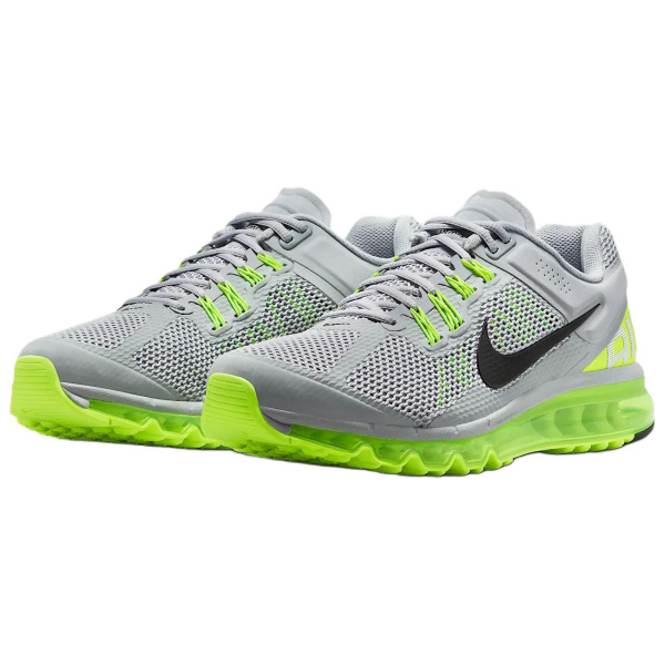 Nike Air Max 2013 Удобные Износостойкие Низкие Повседневные Беговые Кроссовки Мужские Серый Желтый