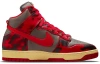 Nike Dunk High Топ Скейтборд Кроссовки Унисекс Серый Красный
