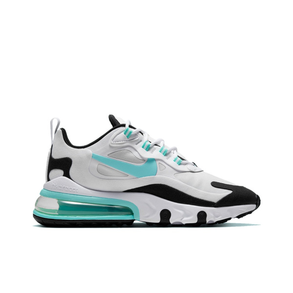 Nike Air MAX 270 Винтаж Амортизация Износостойкие Низкие Кроссовки Air Max React для Бега Женские Белые Синие Черные