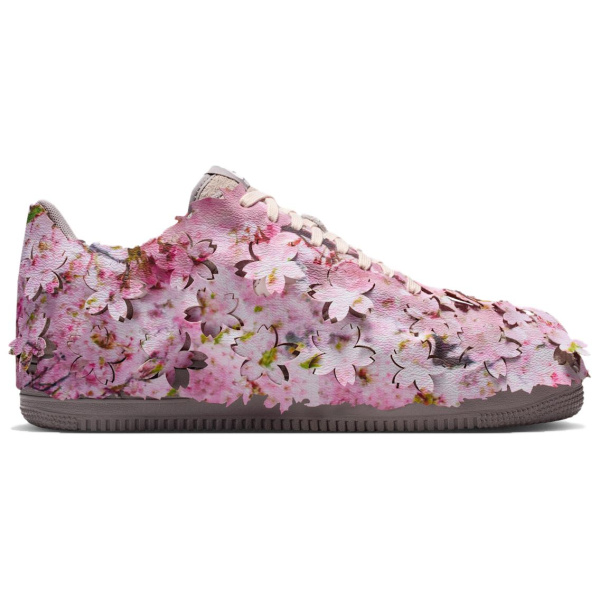 Nike Air Force 1 Скейтборд Кроссовки Мужские Серый Розовый