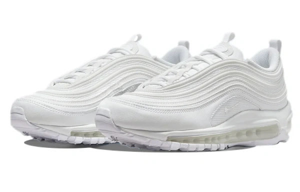 Nike Air Max 97 Амортизация Дышащий Легкий Низкий Верх Повседневные Беговые Кроссовки Женские Белые
