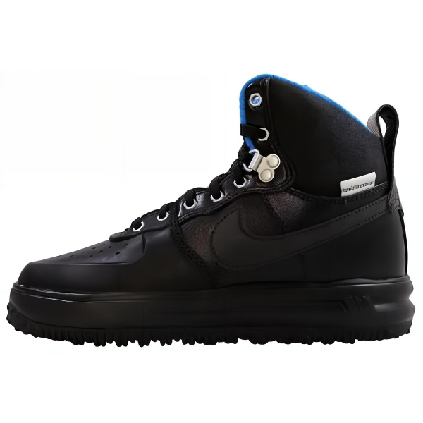 Nike Lunar force 1 Duckboot Амортизация Износостойкие Высокие Кроссовки для скейтбординга Унисекс Черные