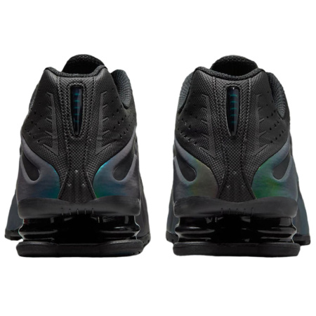 Nike Shox R4 Дышащие Беговые Кроссовки Мужские Черные Зеленые
