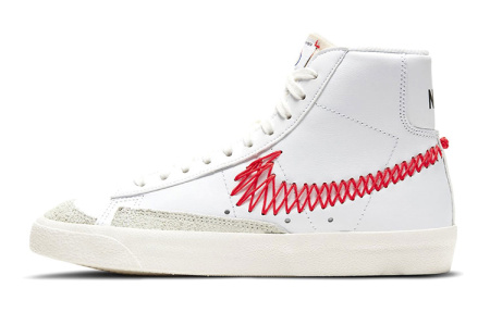 Nike Blazer CNY MID Топ Детские Скейтбординги Белый Красный