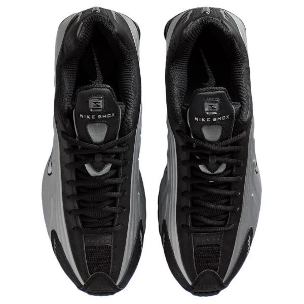 Nike Shox R4 Классический и Универсальный Беговые Кроссовки Унисекс Серебряный