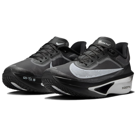 Nike Zoom Fly 6 Противоскользящие Поддержка Отскок Низкие Кроссовки для Бега Мужские Черные Серые
