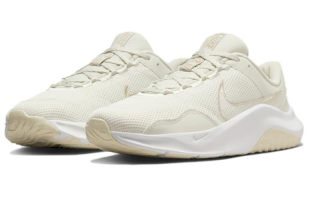 Nike Legend Essential 3 Амортизация Износостойкие Низкие Кроссовки для Тренировок Женские Белые