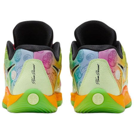 Nike KD 17 Противоскользящие устойчивые к истиранию низкие баскетбольные кроссовки Мужские Желто-зеленые