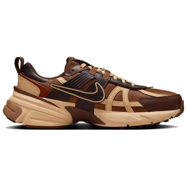 Nike V2K Run Дышащие Низкие Кроссовки для Бега Унисекс Коричневые