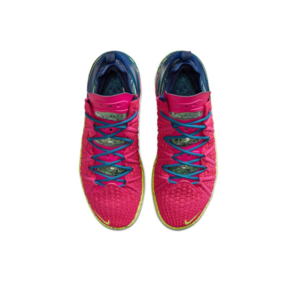 Nike Lebron 18 Low Топ Баскетбольные кроссовки для игры Мужские Розовые Желтые Синие