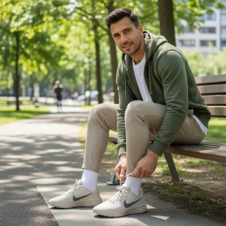 Nike REVOLUTION 6 Амортизация Дышащий Низкий Верх Повседневные Беговые Кроссовки Мужские Умбра