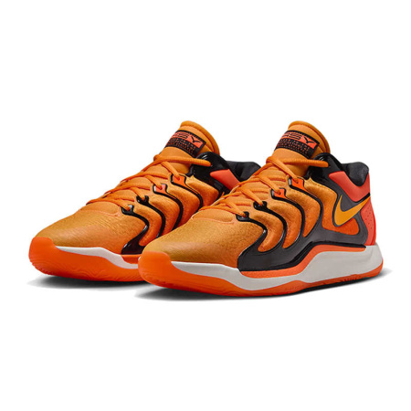 Nike KD 17 Противоскользящие Устойчивые к износу Низкие Баскетбольные кроссовки Мужские Оранжевые