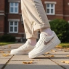 Nike Air Force 1 Slip-Resistant Abrasion-Resistant Low-Top Скейтборд Кроссовки Унисекс Белый Розовый