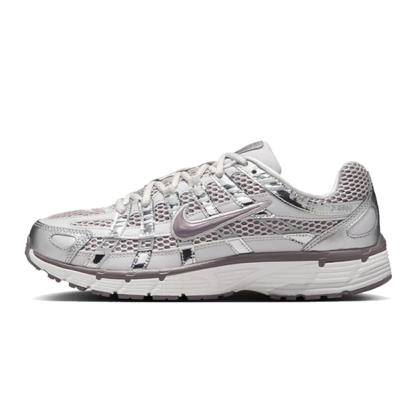 Nike P 6000 противоскользящие низкие повседневные городские кроссовки для бега женские серебристо-белые
