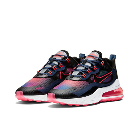 Nike Air Max 270 Ткань Низкие Кроссовки для Бега с Воздушной Подушкой Женские Синие Розовые