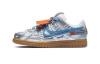Off Белый X Nike Rubber Dunk 'Университетский синий' Комфортные Низкие Кеды для Детей для Скейтбординга Каролина Блю