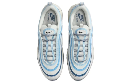 Nike Air Max 97 Амортизация Износостойкие Низкие Кроссовки для Бега Мужские Синие Белые