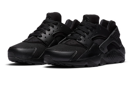 Nike Huarache Run Черный воин Амортизация Противоскользящий Дышащий Покрытие Легкий Отскок Низкий Топ Повседневный