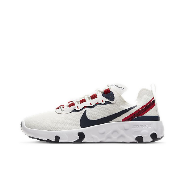Nike React Element 55 Амортизация Противоскользящие Низкие Повседневные Беговые Кроссовки Женские Белые Черные Красные