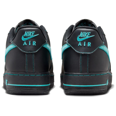 Nike Air Force 1 Slip-Resistant Abrasion-Resistant Low-Top Скейтборд Кроссовки Мужские Черный Аврора Зеленый