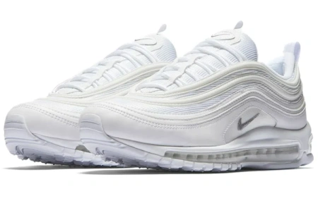 Nike Air Max 97 Амортизация Низкие Беговые Кроссовки Мужские Белые