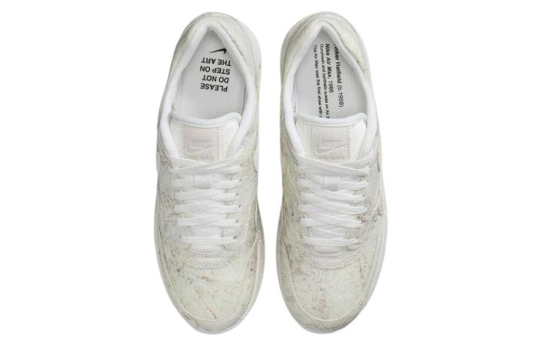 Nike Air Max 1 Устойчивые к истиранию низкие повседневные беговые кроссовки унисекс зеленые белые