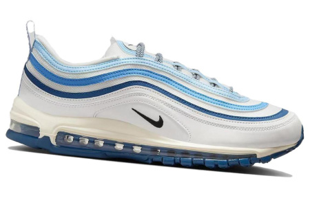 Nike Air Max 97 Амортизация Износостойкие Низкие Кроссовки для Бега Мужские Синие Белые