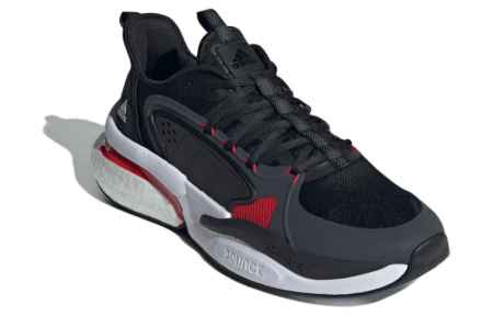 adidas Alphaboost V1 Сетка Дышащий Низкий Топ Городская Коммутация Беговые кроссовки Унисекс Черный Белый