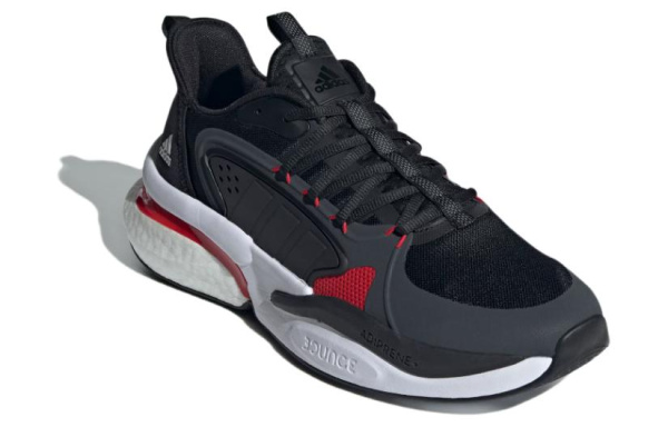 adidas Alphaboost V1 Сетка Дышащий Низкий Топ Городская Коммутация Беговые кроссовки Унисекс Черный Белый