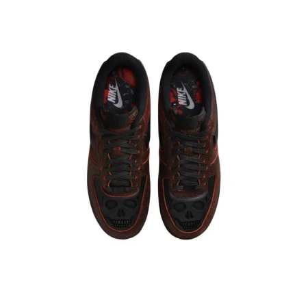 Nike Air Force 1 LOW 'Хэллоуин 2024' Противоскользящие Износостойкие Низкие Кроссовки для скейтбординга Унисекс Бордовый
