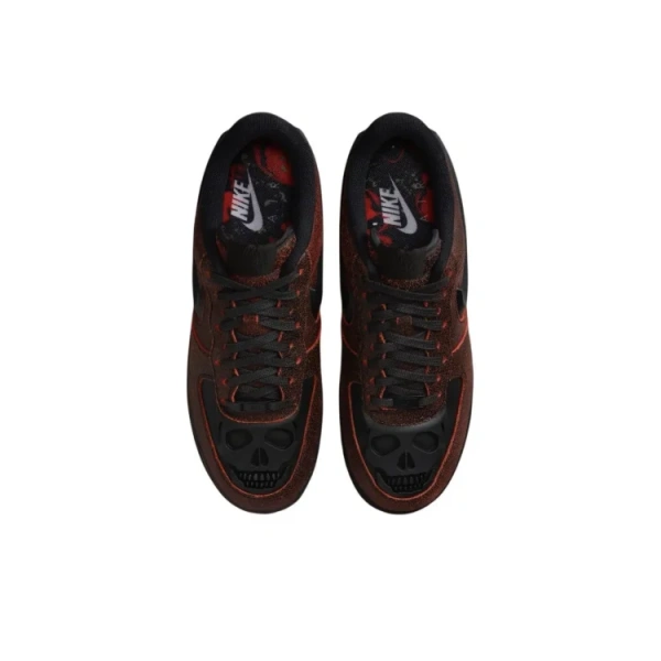 Nike Air Force 1 LOW 'Хэллоуин 2024' Противоскользящие Износостойкие Низкие Кроссовки для скейтбординга Унисекс Бордовый