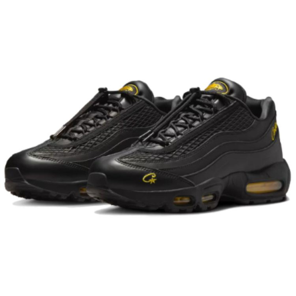 Corteiz X Nike Air Max 95 Устойчивый к истиранию Низкий Топ Повседневная обувь Мужская Черная