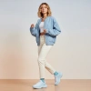 Nike Устойчивые к истиранию низкие беговые кроссовки унисекс ледяного синего цвета