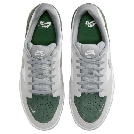 Nike SB Force 58 Текстиль Кожа Скейтбординг Кроссовки Мужские Серый Зеленый